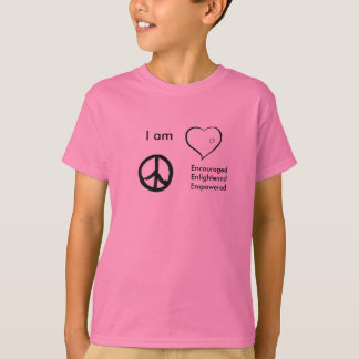 kids t-shirt peace, love
