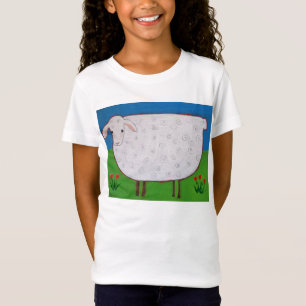 Kids T-shirt- "Shirley Sheep With Tulips" T-Shirt