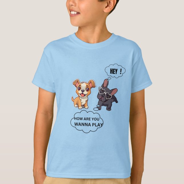 Kids t-shirt two pup pals talk (Front)