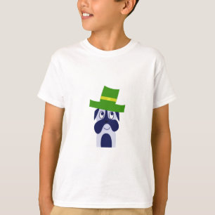 kids T-Shirt with a dog in green hat