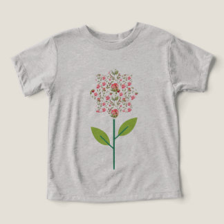 Kids' T-Shirt with Patterned Flower – Whimsical Wa