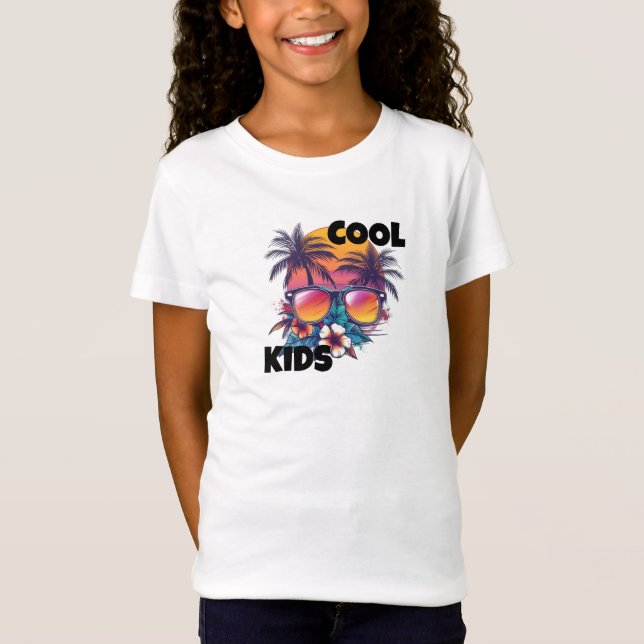 Kids T-Shirts Bright Sunset Sunglasses (Front)