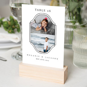 Kids Table Number Fun Wedding Couple's Year Photo