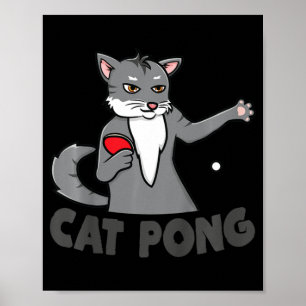 Kids Table Tennis Cat for Boys and Girls  Poster