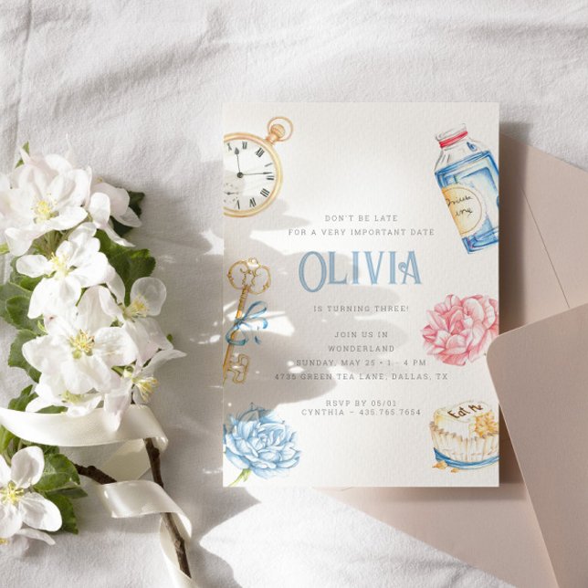 Kids' Tea Party Wonderland Birthday Invitation (Creator Uploaded)