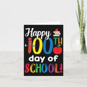 Kids Teacher Gift Happy 100th Day Of School Card