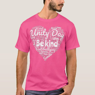 Kids Teacher Kindness Unity Day Orange Heart Be K T-Shirt