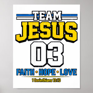 Kids Team Jesus Matching Family Christian Faith Ho Poster