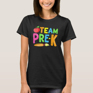 Kids Team Pre K Squad Crew Back To School Teacher T-Shirt
