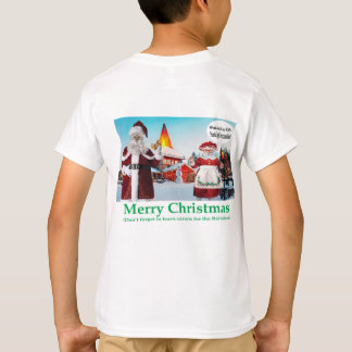 kids tee. Merry Christmas. cats mr mrs claus T-Shirt