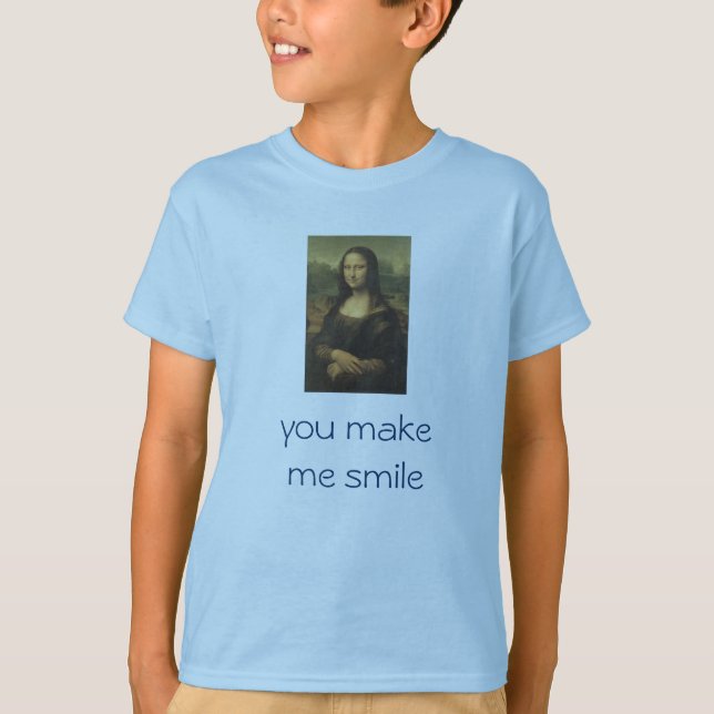 Kid's Tee  Mona Lisa "you make me smile" (Front)