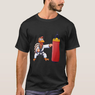 Kids Teens Thanksgiving MMA Kickboxing Judo Karate T-Shirt