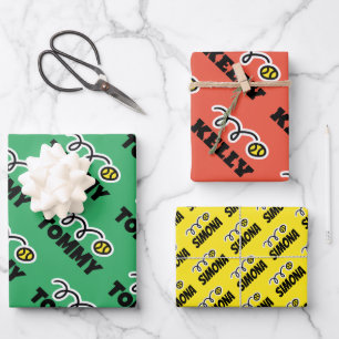 Kids' tennis Christmas custom colour Holiday Wrapping Paper Sheet