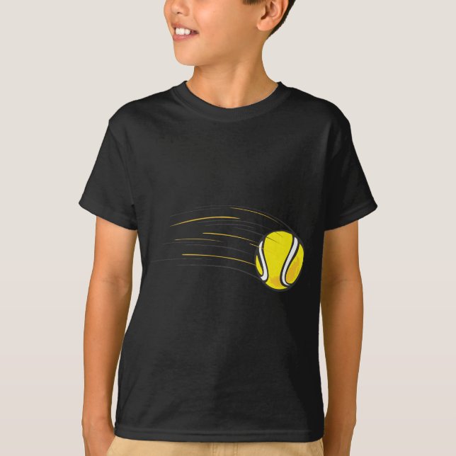 Kids Tennis Shirts - Flying Tennis Ball Kids Shirt (Front)
