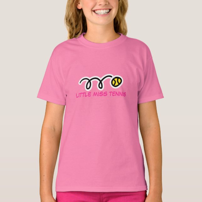 Kids tennis t-shirt | Cute top for little girls (Front)