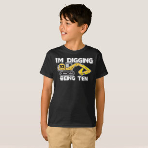 Kid's Tenth Birthday I'm Digging Being Ten T-Shirt