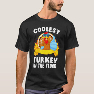 Kids Thanksgiving For Boys Toddlers Coolest Turke T-Shirt