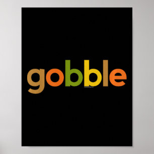 Kids Thanksgiving For Kids Boy Girl Gobble Fall Tu Poster