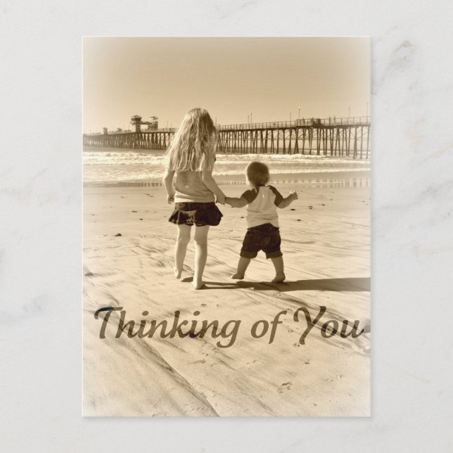 Kids Thinking Postcard (Front)