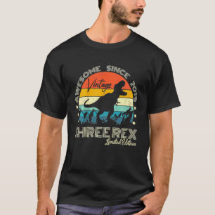 Kids Third Dinosaur 3 Year Old 2019 Three Rex 3rd T-Shirt