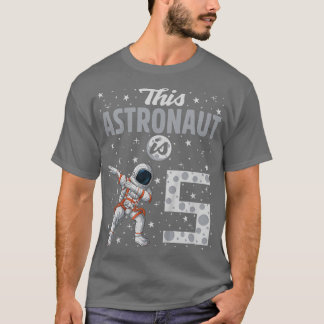 Kids This Astronaut Is 5 Dabbing Astronaut 5th Bir T-Shirt