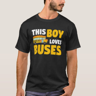 Kids This Boy loves Buses School Bus Kids T-Shirt
