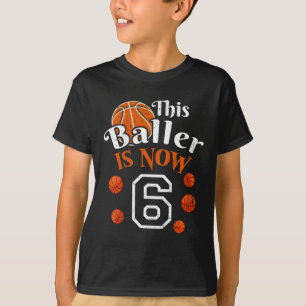 Kids This Byller Is Now 6 Fun Bysketbyll Player 6t T-Shirt