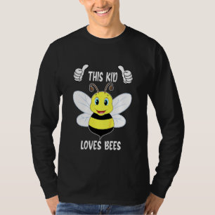 Kids This Kid Loves Bees Bumblebees Wasps Boys And T-Shirt