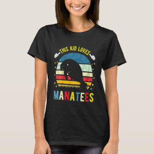 Kids This Kid Loves Manatees Boys and Girls Manate T-Shirt