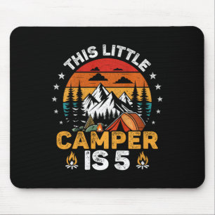 Kids This Little Camper Is 5 Year Old Camping 5th Mouse Pad
