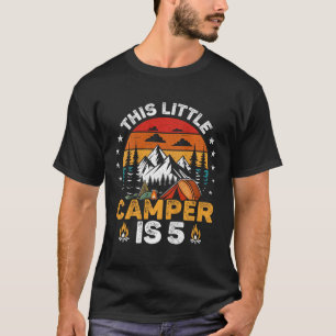 Kids This Little Camper Is 5 Year Old Camping 5th T-Shirt