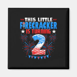 Kids This Little Firecracker Is Turning 2 Birthday Magnet