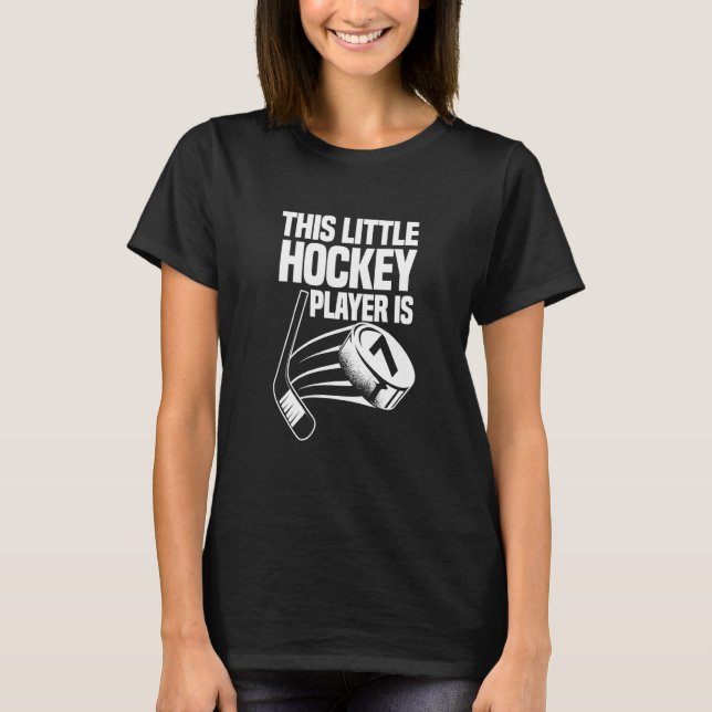 Kids  This Little Hockey Player Is 7th Birthday Ho T-Shirt (Front)