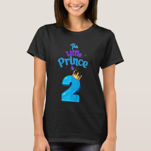 Kids This Little Prince Is 2 Birthday King 2 Year T-Shirt