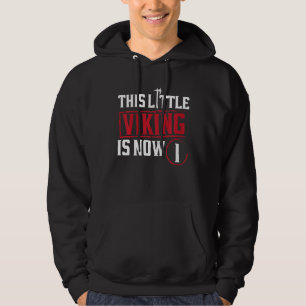 Kids This Little Viking Is Now 1 1st Bday Party Hoodie