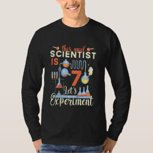 Kids This Mad Scientist Is 7 Let's Experiment Scie T-Shirt