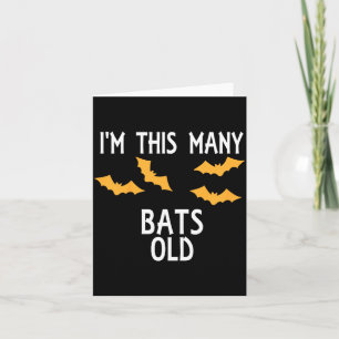 Kids This Many Bats Old 4th Birthday Bat Halloween Card