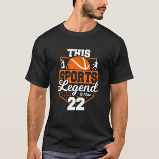 Kids This Sports Legend Is Now 22 Basketball Game  T-Shirt