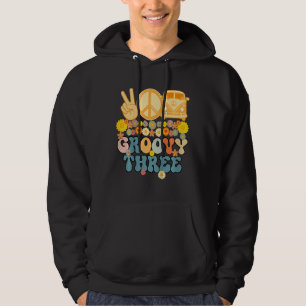 Kids Three Groovy Party Decorations Hippie Groovy Hoodie