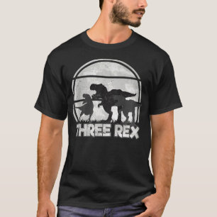 Kids Three Re 3rd Birthday Dinosaur 3 year old T-Shirt