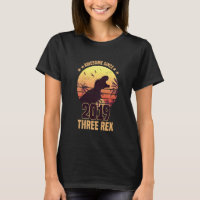 Kids Three Rex 3rd Birthday Dinosaur 3 Year Old