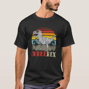 Kids Three Rex Birthday 3 Year Old Dinosaur 3Rd T T-Shirt