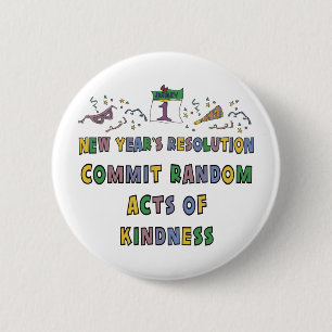 Kids, Toddler, Baby New Years Resolution 6 Cm Round Badge