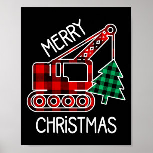 Kids Toddler Christmas Truck Boy Xmas Excavator Pl Poster