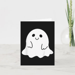 Kids Toddler Halloween Boo Ghost With A Bow Girls Card