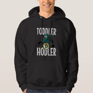 Kids Toddler Hodler Bitcoin Ninja with Sunglasses  Hoodie