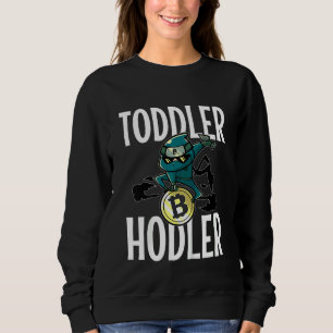 Kids Toddler Hodler Bitcoin Ninja with Sunglasses  Sweatshirt