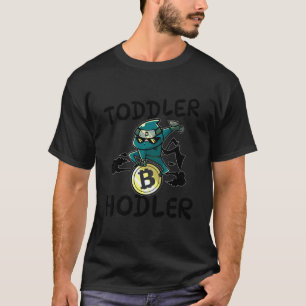 Kids Toddler Hodler Bitcoin Ninja with Sunglasses  T-Shirt