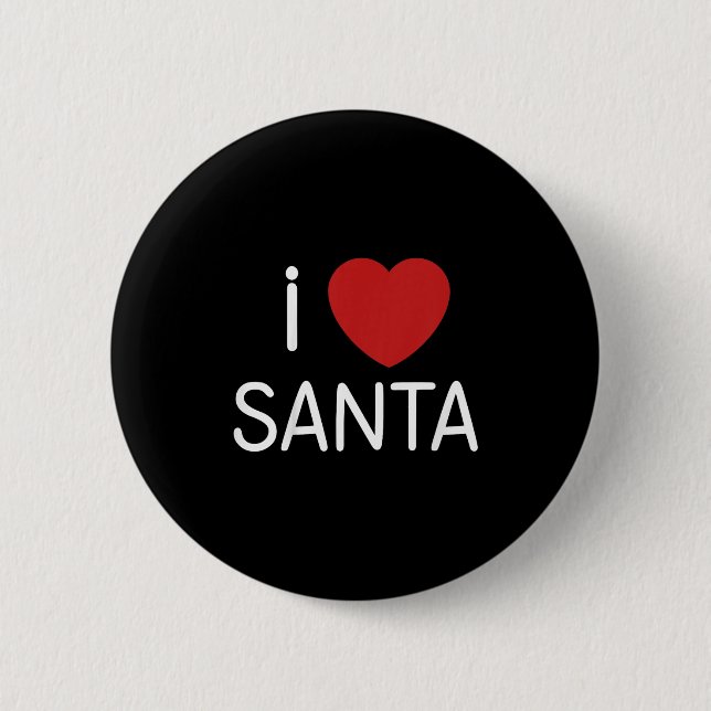 Kids Toddler I Love Santa Claus Boys Girls Christm 6 Cm Round Badge (Front)