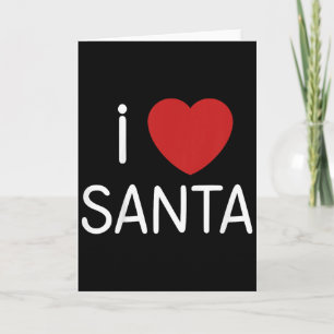 Kids Toddler I Love Santa Claus Boys Girls Christm Card